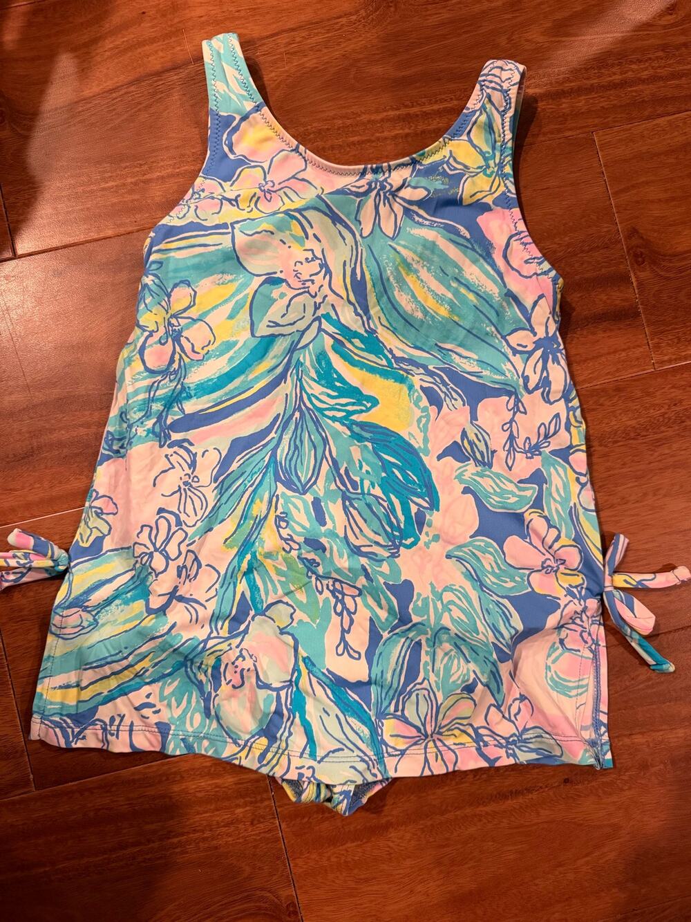 Lilly Pulitzer Girls Floral One Piece Swimsuit Size 8